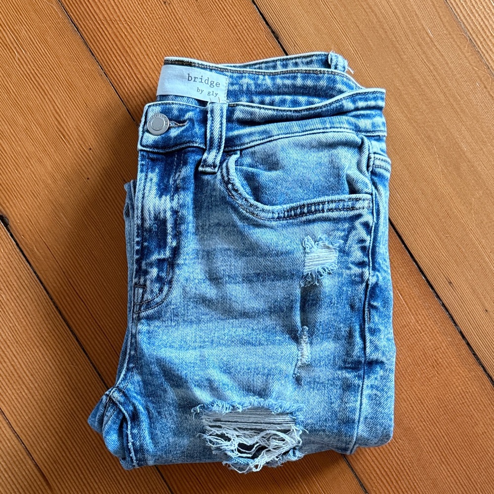 Bridge by Gly Ripped Jeans Mid-Rise Skinny Soze 27